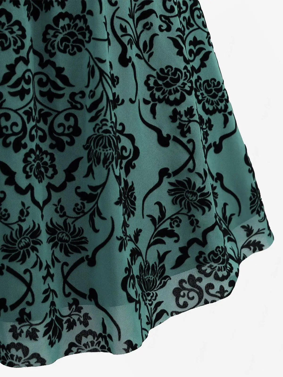 Sleeveless Flower Layered Ruched Mesh A Line Dress