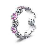925 Sterling Silver Flower Rings