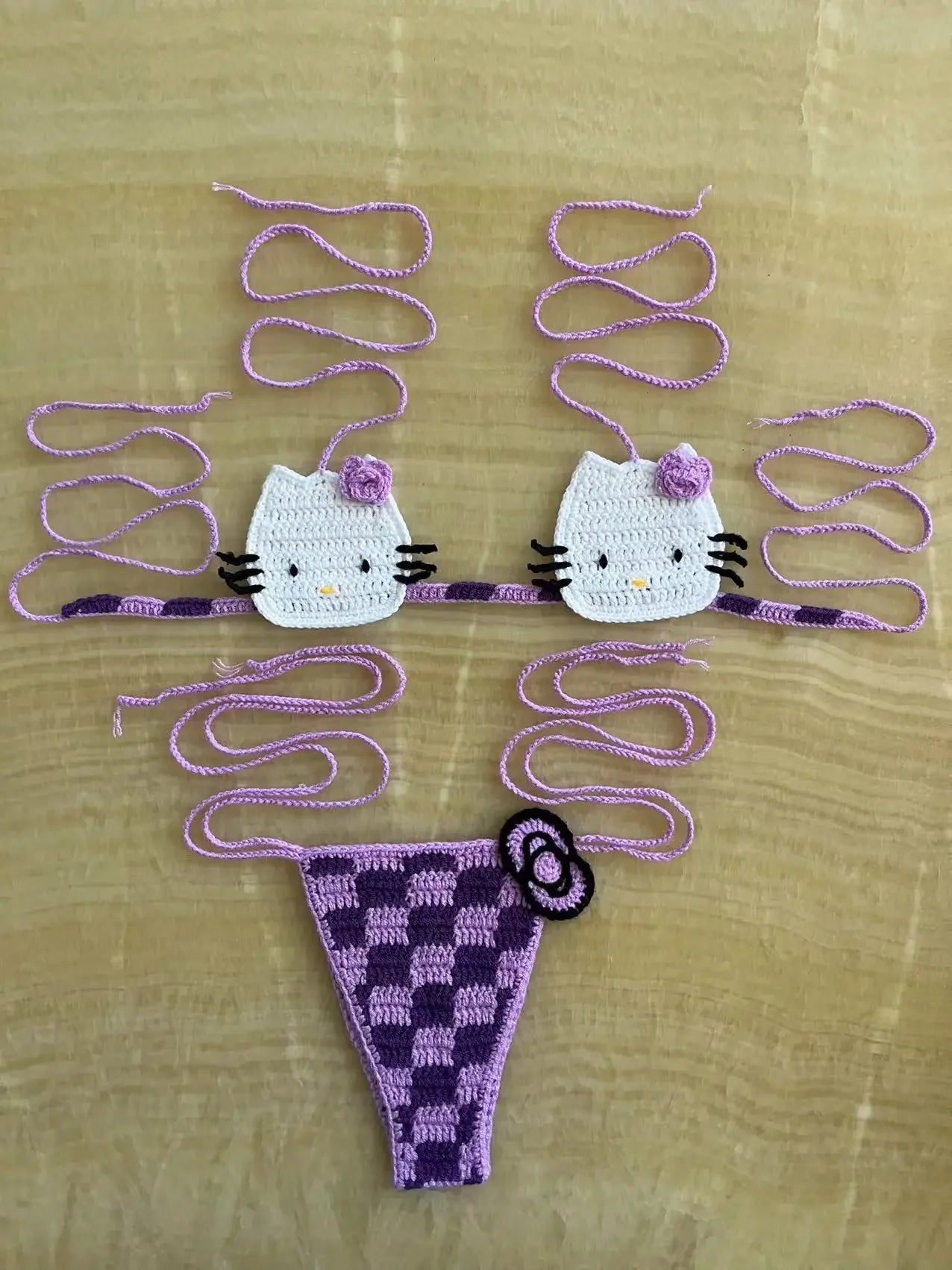 Crochet Kitty Bikini
