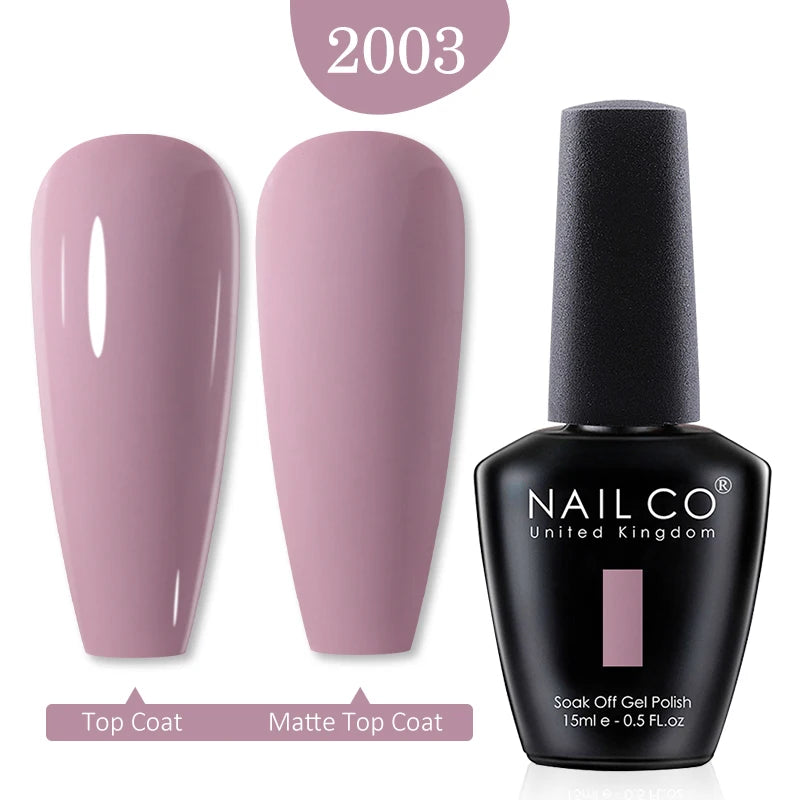 NAILCO 15ml Nail Gel Polish Winter Nude Colors Hybrid Gel Varnish Manicure UV Gel Nail Polish Primer Top Base Coat LED Nails Art