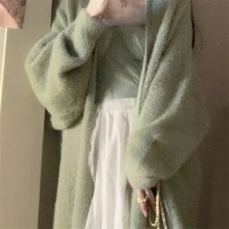 Imitation Mink Fur Cardigan