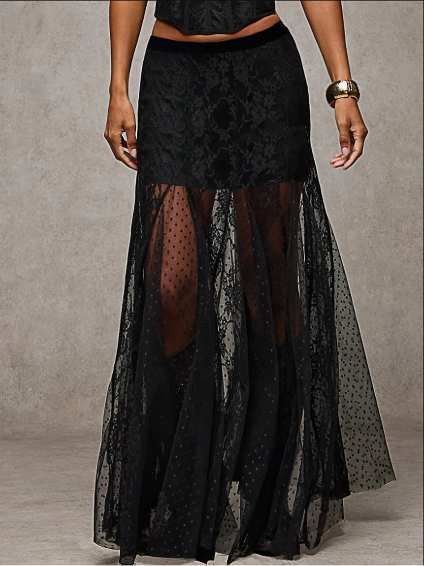 Lace Half Skirt