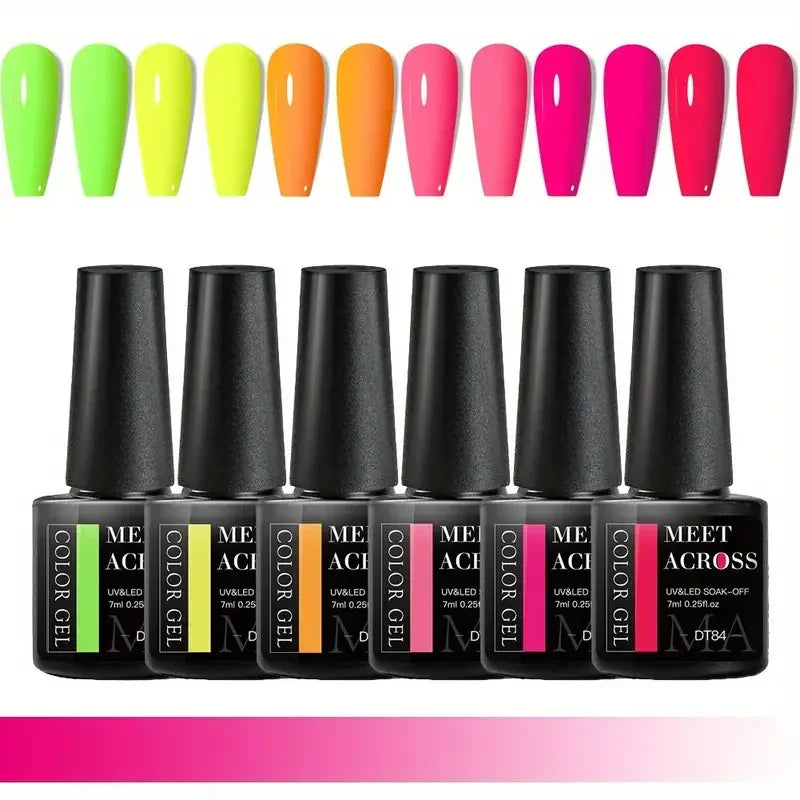 6Pcs Gel Nail Polish Set