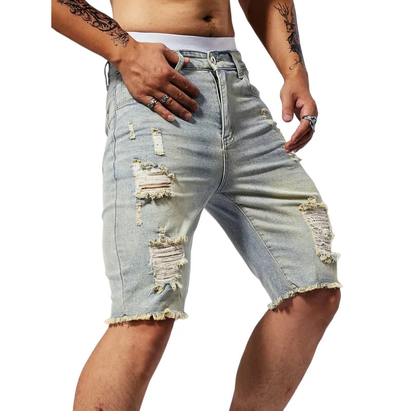 Distressed Jean Shorts