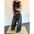 Loose Washed Wide Leg Pants