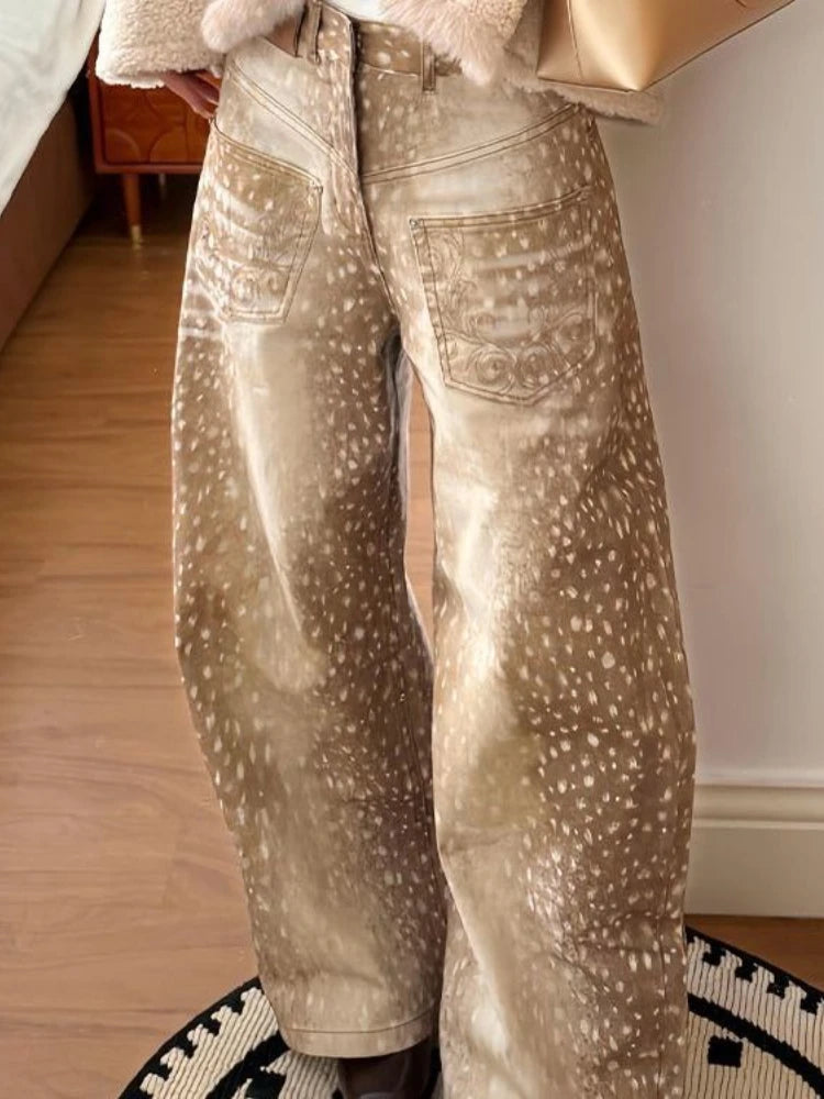 Animal Print Jeans