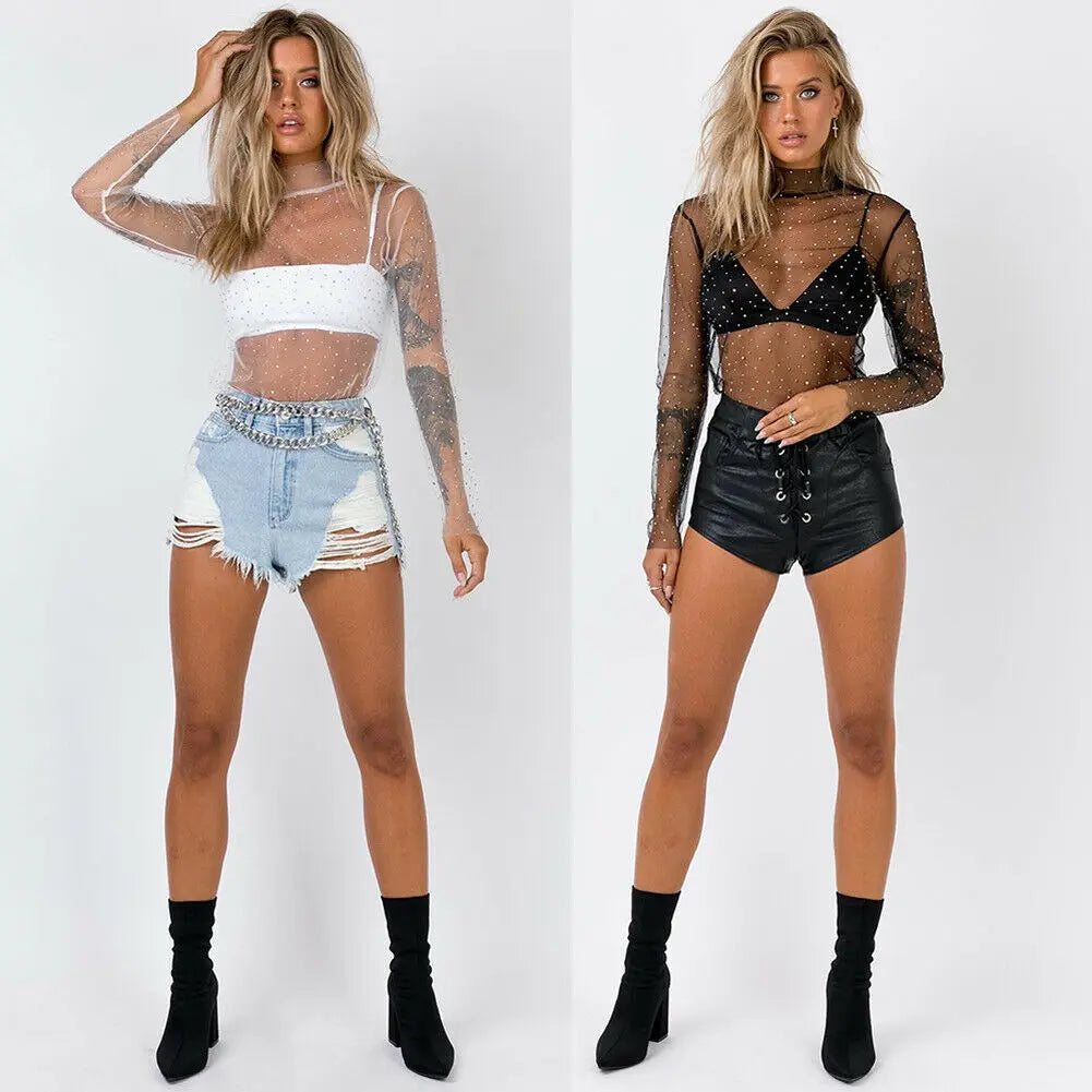 Transparent Sequins Tee