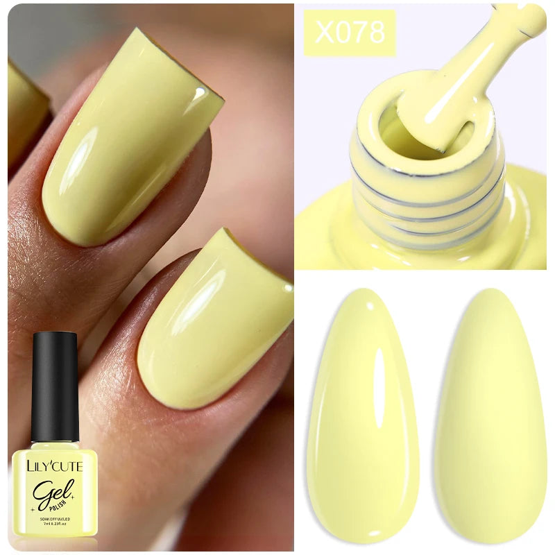LILYCUTE 8ml Pink Dried Flower Gel Nail Polish Natural Flower Fairy Nail Art Gel Soak Off UV LED Painting Varnish For Nails DIY