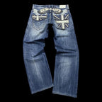 Embroidery Baggy Jeans