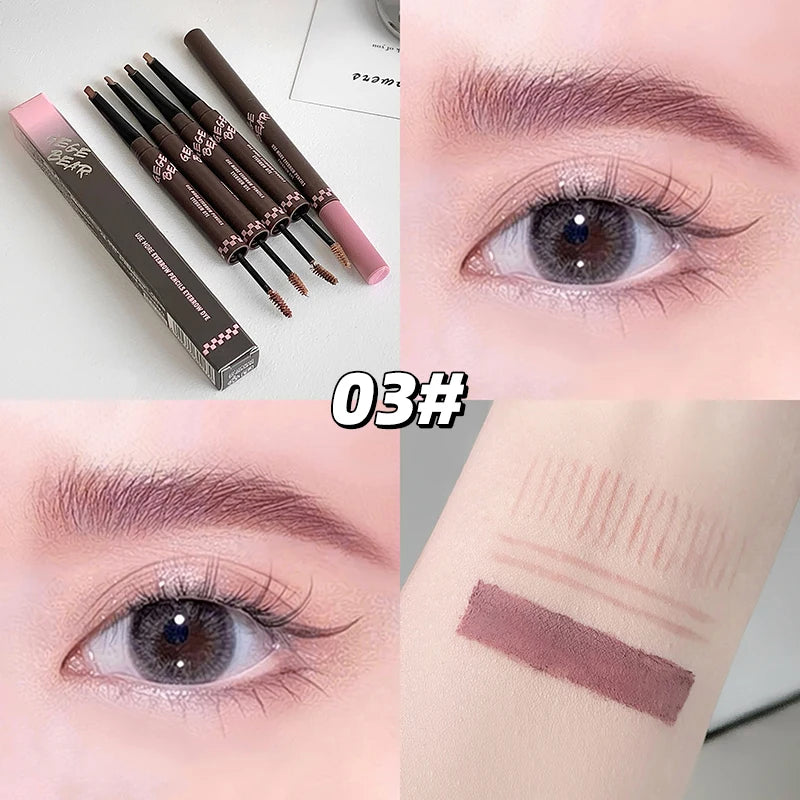 2-in-1 Dual-Ended Eyebrow Pencil & Tinting Mascara - Waterproof, Long-Lasting, Smudge-Proof, Natural Finish Eyebrow Makeup