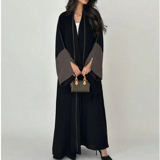 Loose Full Sleeve Open Front Abaya