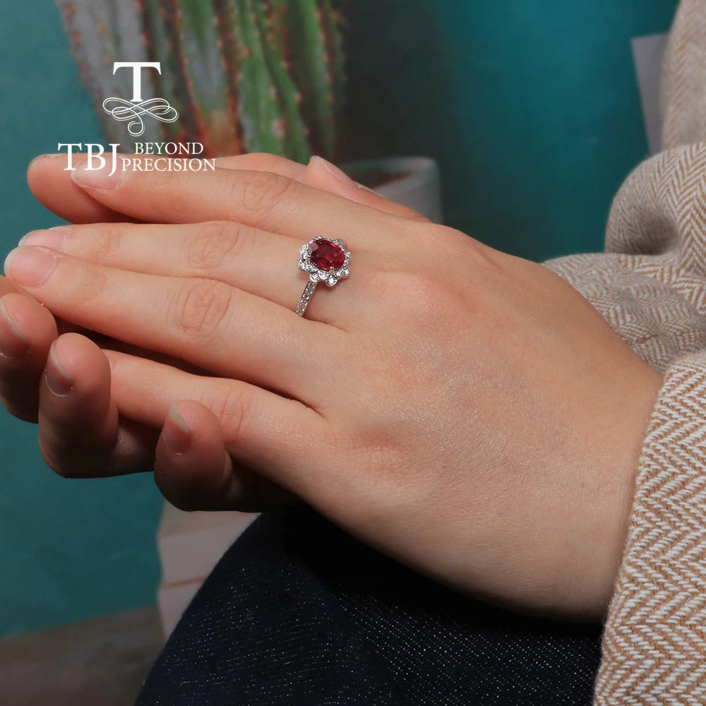 925 Silver July Birthstone Gemstone Ring