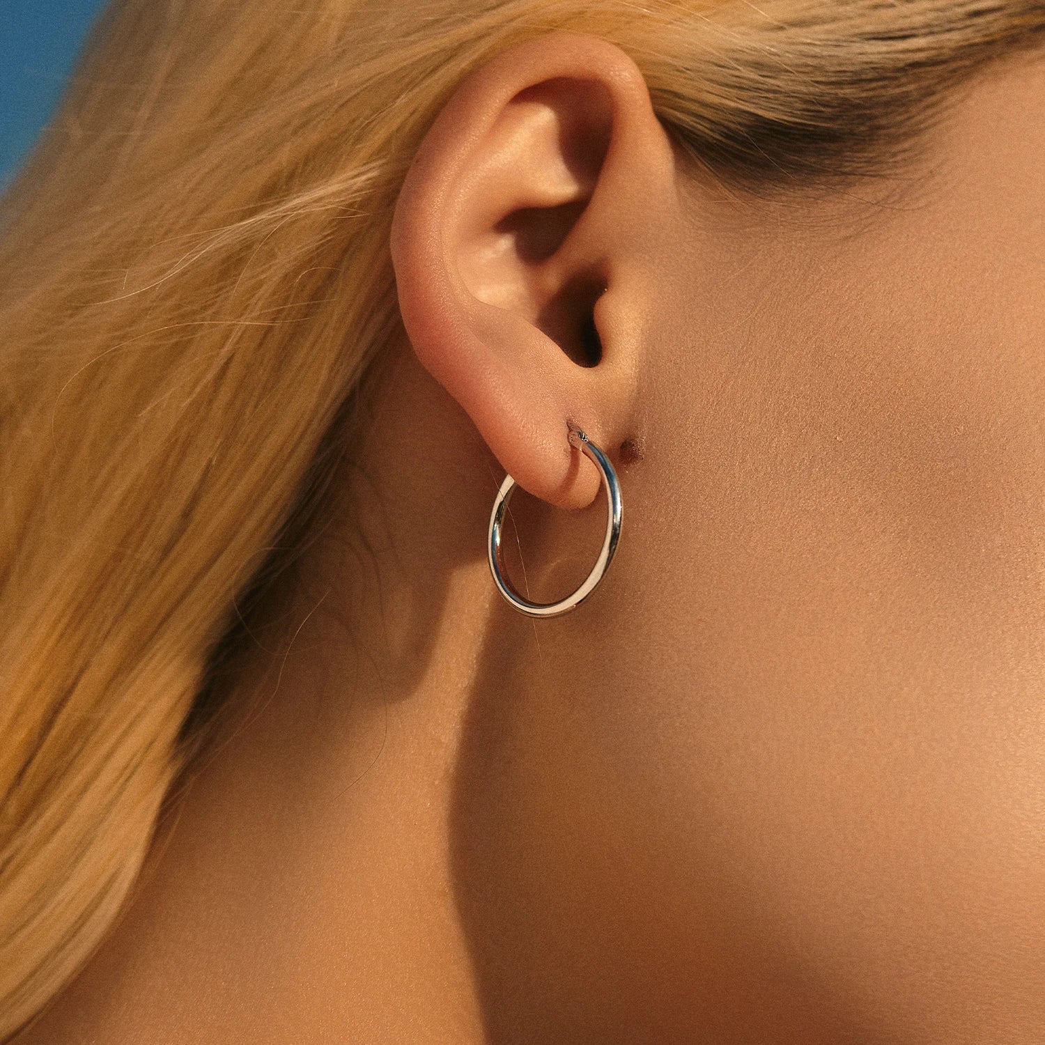 925 Sterling Silver Bold Classic Simple French Hoop Earrings