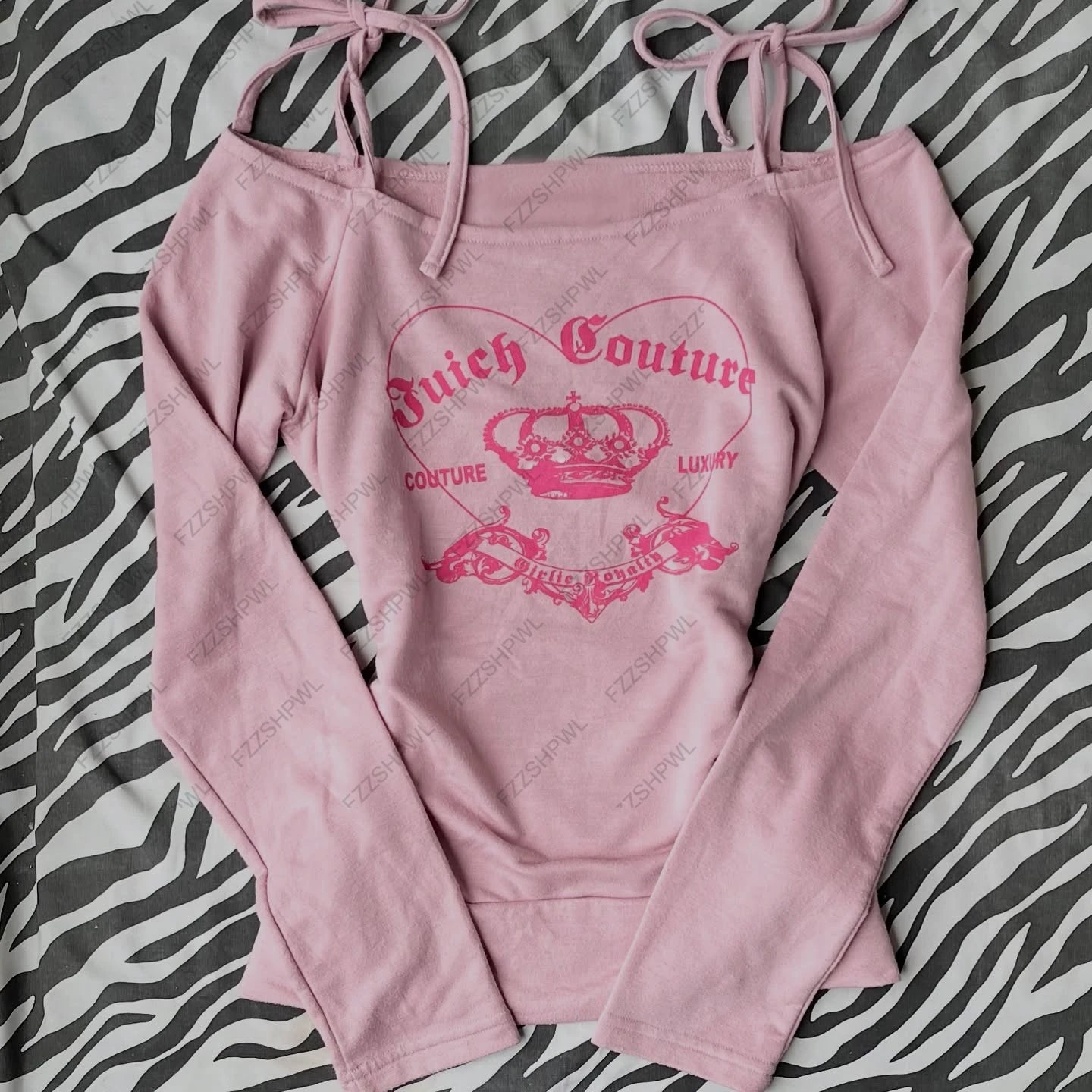 Letter Printed Long-Sleeved Shirt