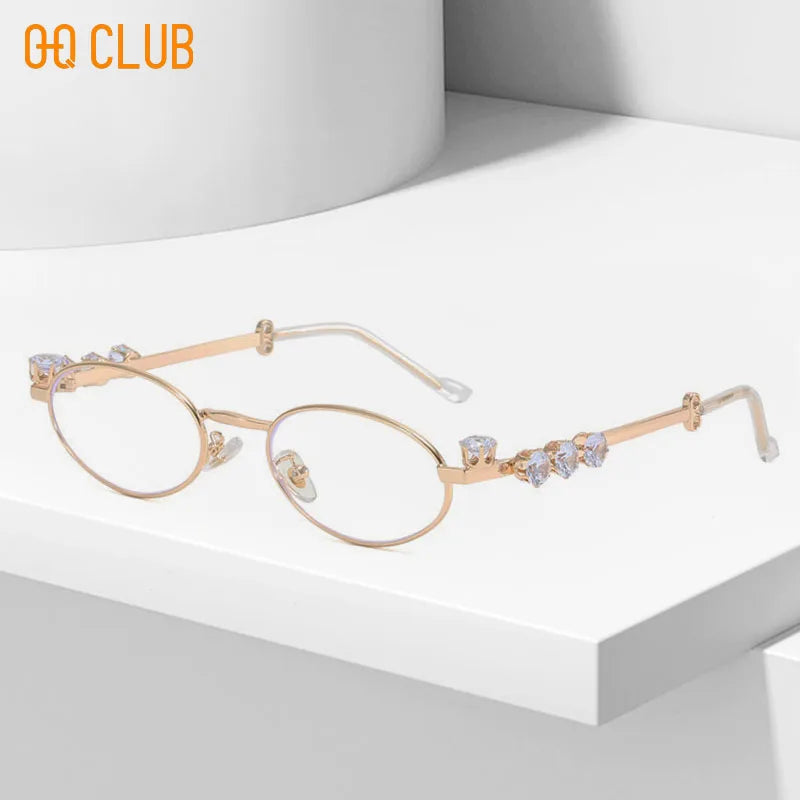 O-Q CLUB Rhinestone Glasses