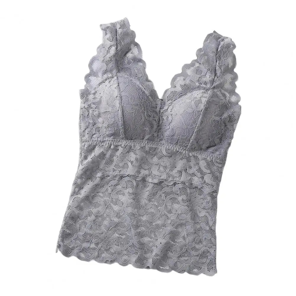 Floral Lace Camisole with Built-in Bra