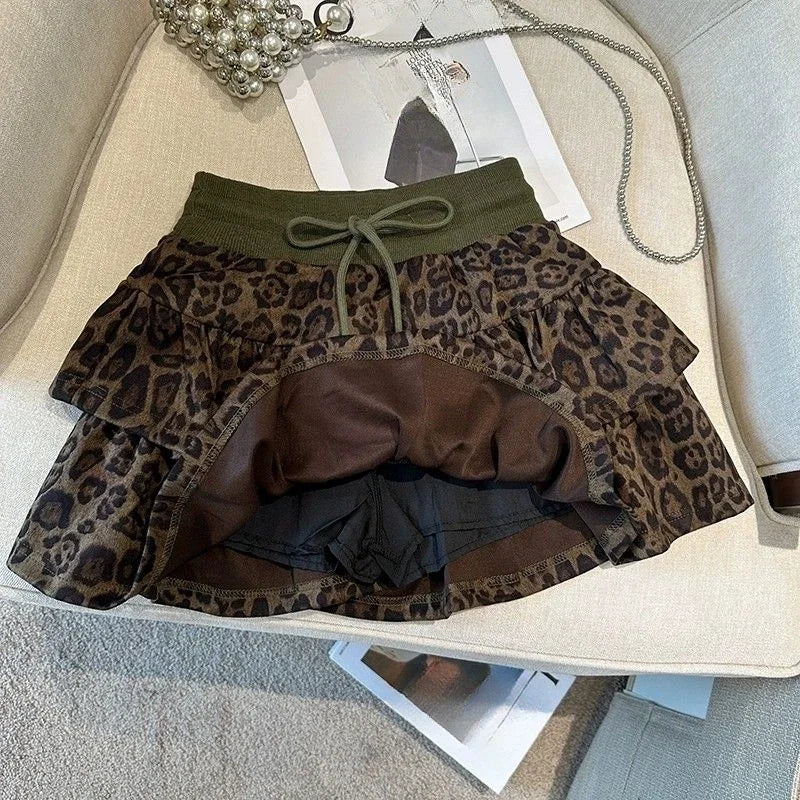Leopard-Print Cake Skirt