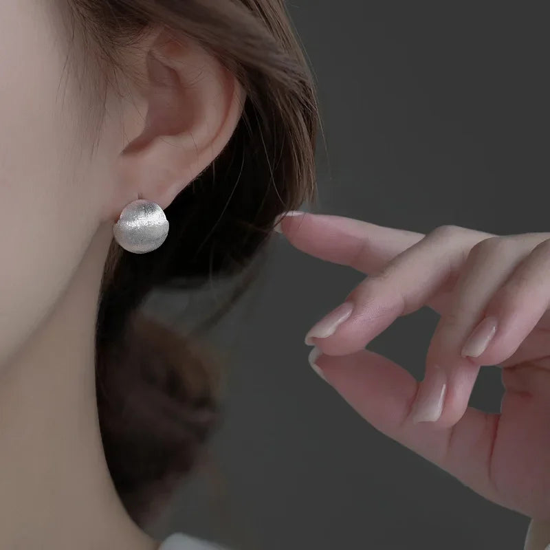 925 Sterling Silver Vintage Round Earrings