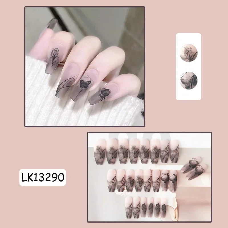 24P Rainbow Fake Nail