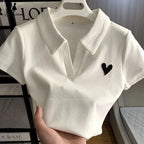 Heart Embroidery Polo