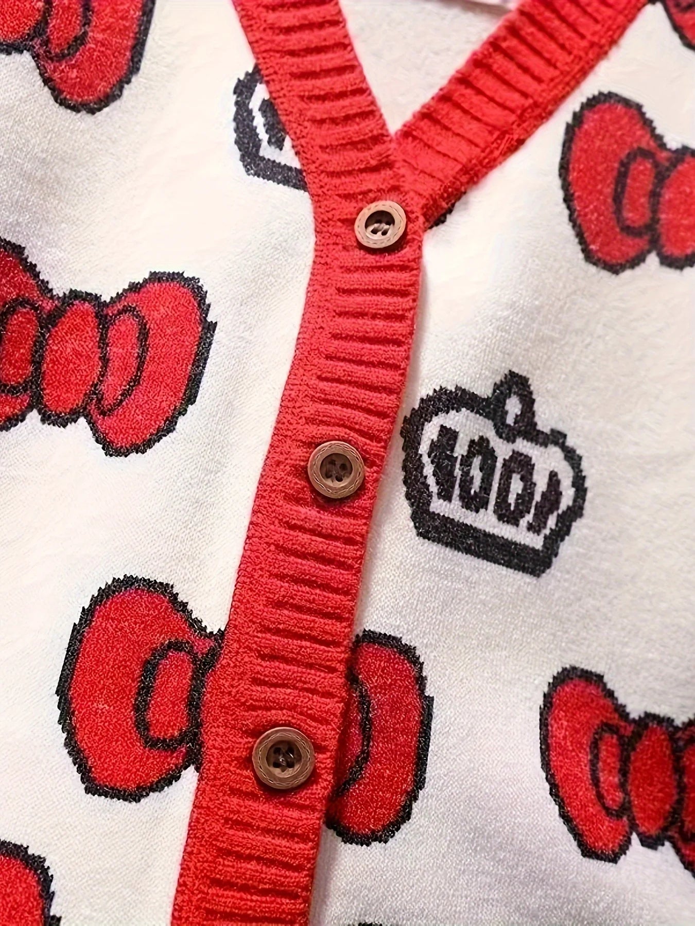 Knitted Bow Crown Cardigan