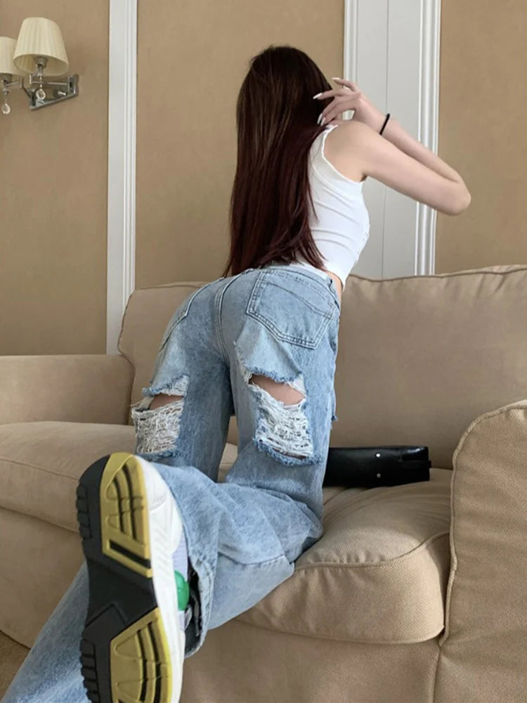 Straight Denim Pants