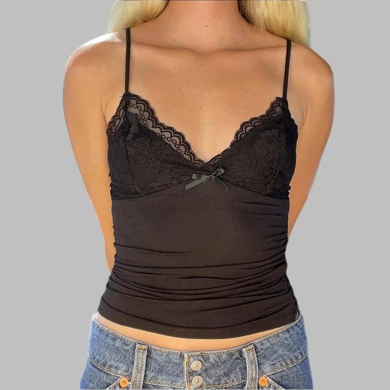 Low Cut Lace V-Neck Camisole