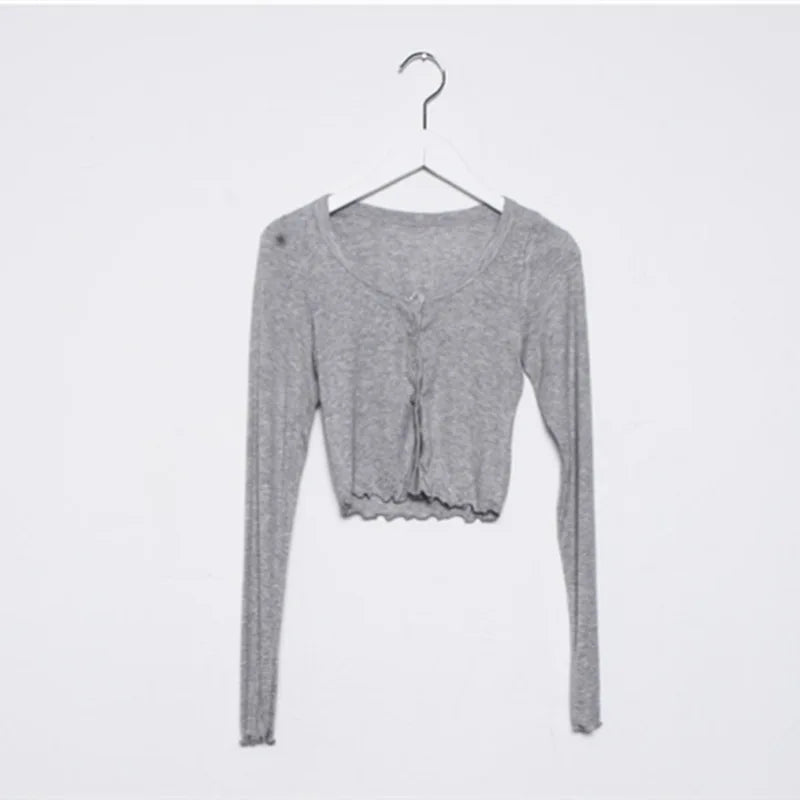 Long Sleeve Round Neck Cardigan
