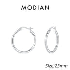 925 Sterling Silver Bold Classic Simple French Hoop Earrings