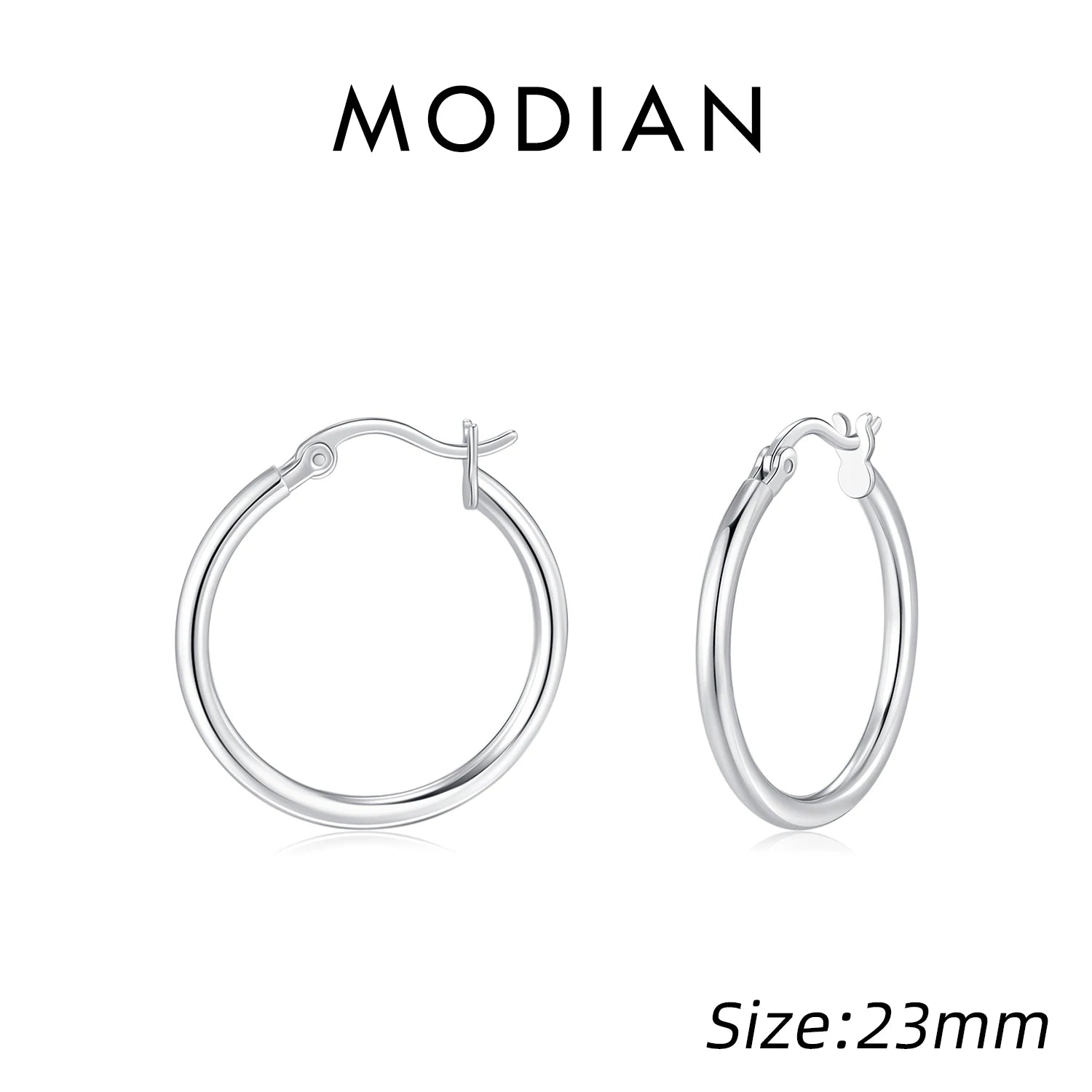 925 Sterling Silver Bold Classic Simple French Hoop Earrings