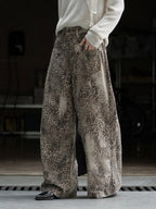 Leopard Print Wide Leg Jeans