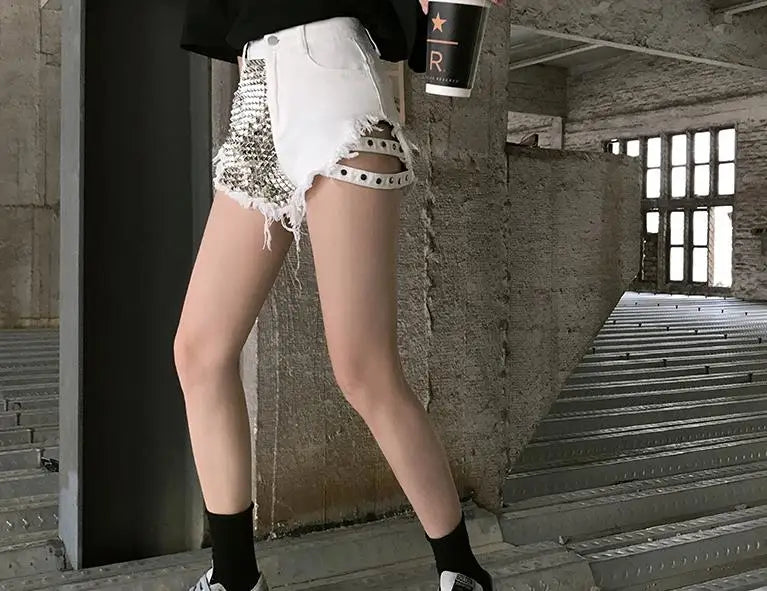 Rivet Denim Shorts