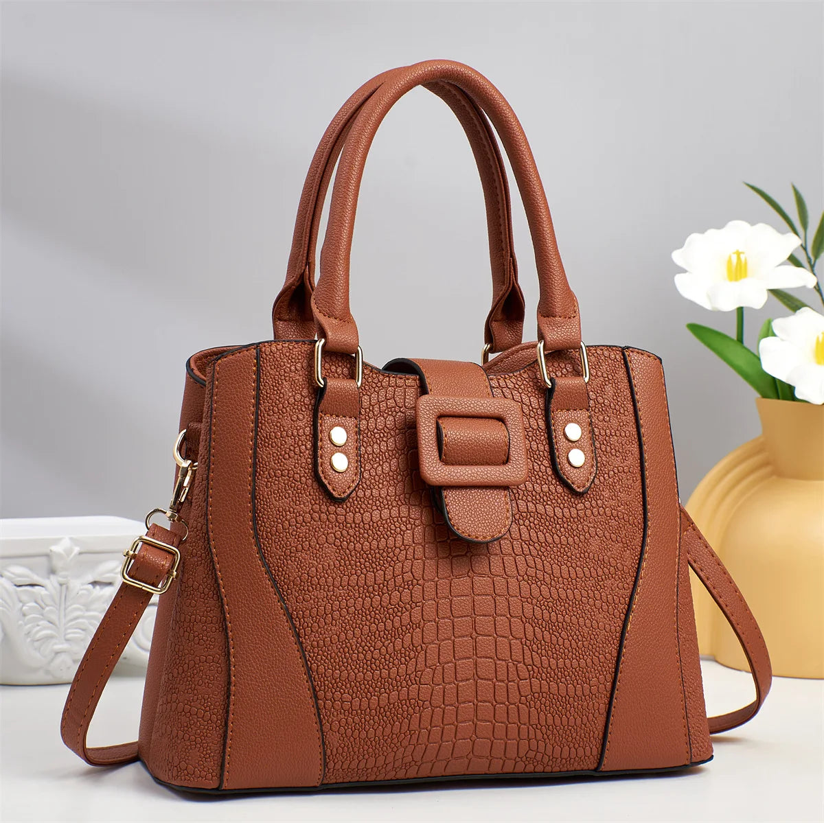 Alligator Pattern Handbag