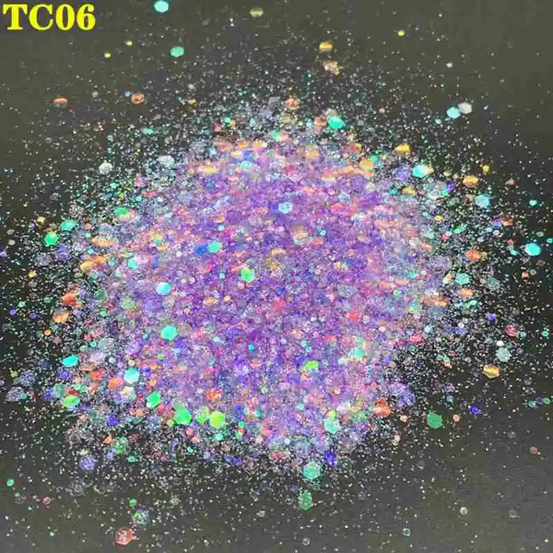 1KG Wholesale Mixed Size Holographic Nails Sequins Manicure Glitter Flakes Paillettes Nail Art Decorations Body/Face Glitter
