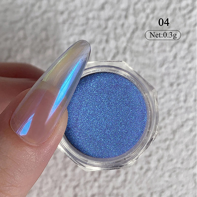 Water Light Purple Cat Magnetic Nail Powder Glitter Cat Magnet Effect Metallic Nail Pigment Dust Nail Art Supplies Decoration