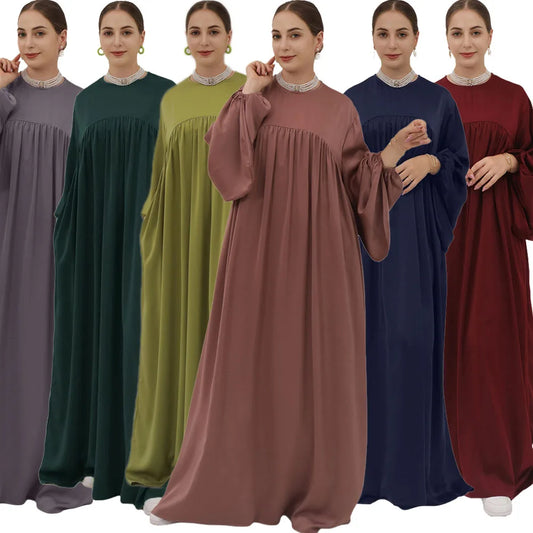 Kaftan Women Abayas Muslim Modest Prayer Loose Long Maxi Dress Turkey Khimar Eid Dubai Islamic Robe Arab Ramadan Jalabiya Caftan