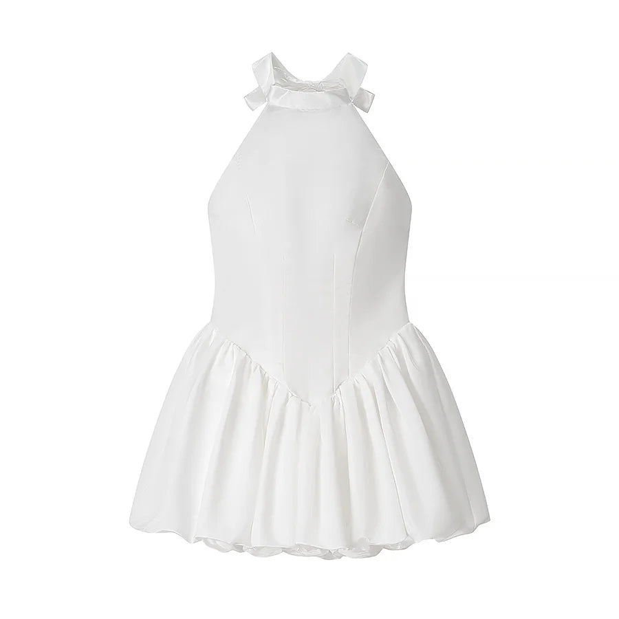 YENKYE Backless Halter Ball Gown Dress