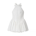 YENKYE Backless Halter Ball Gown Dress