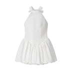 YENKYE Backless Halter Ball Gown Dress