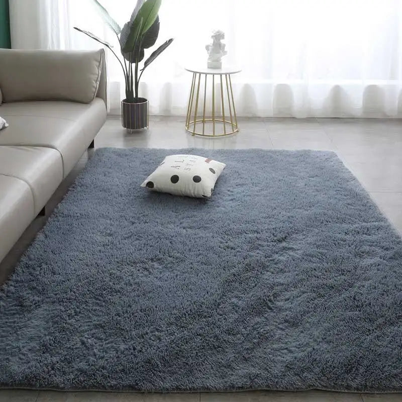 Shag Living Room Silk Wool Carpet