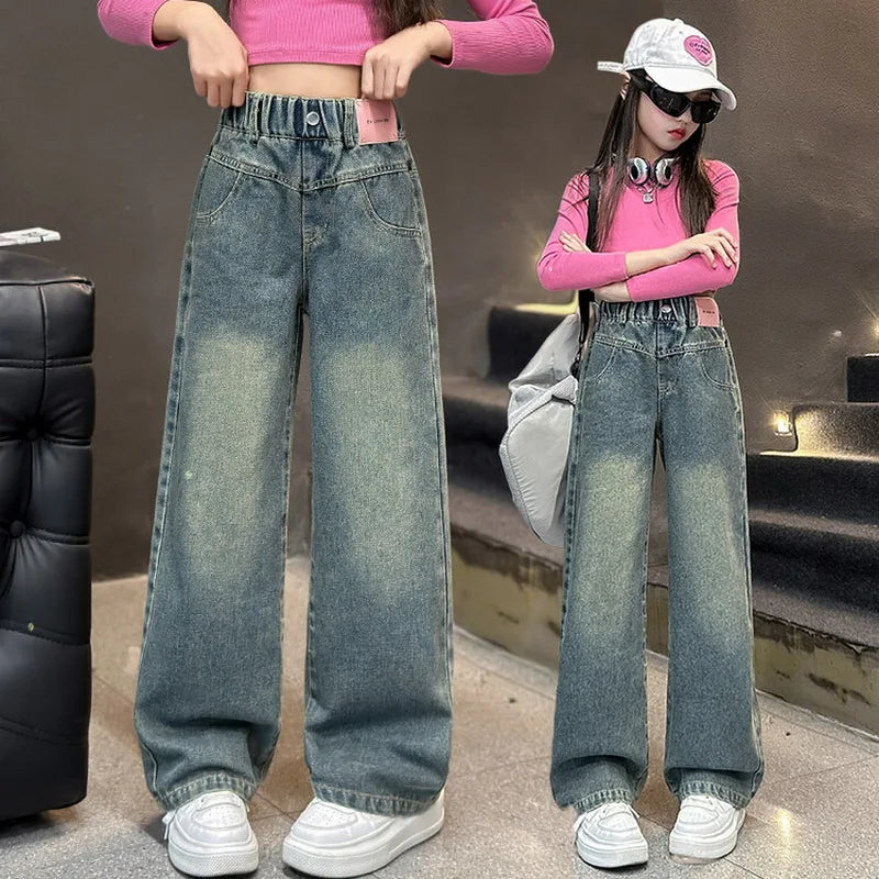 Five-Pointed Star Embroidered Jeans