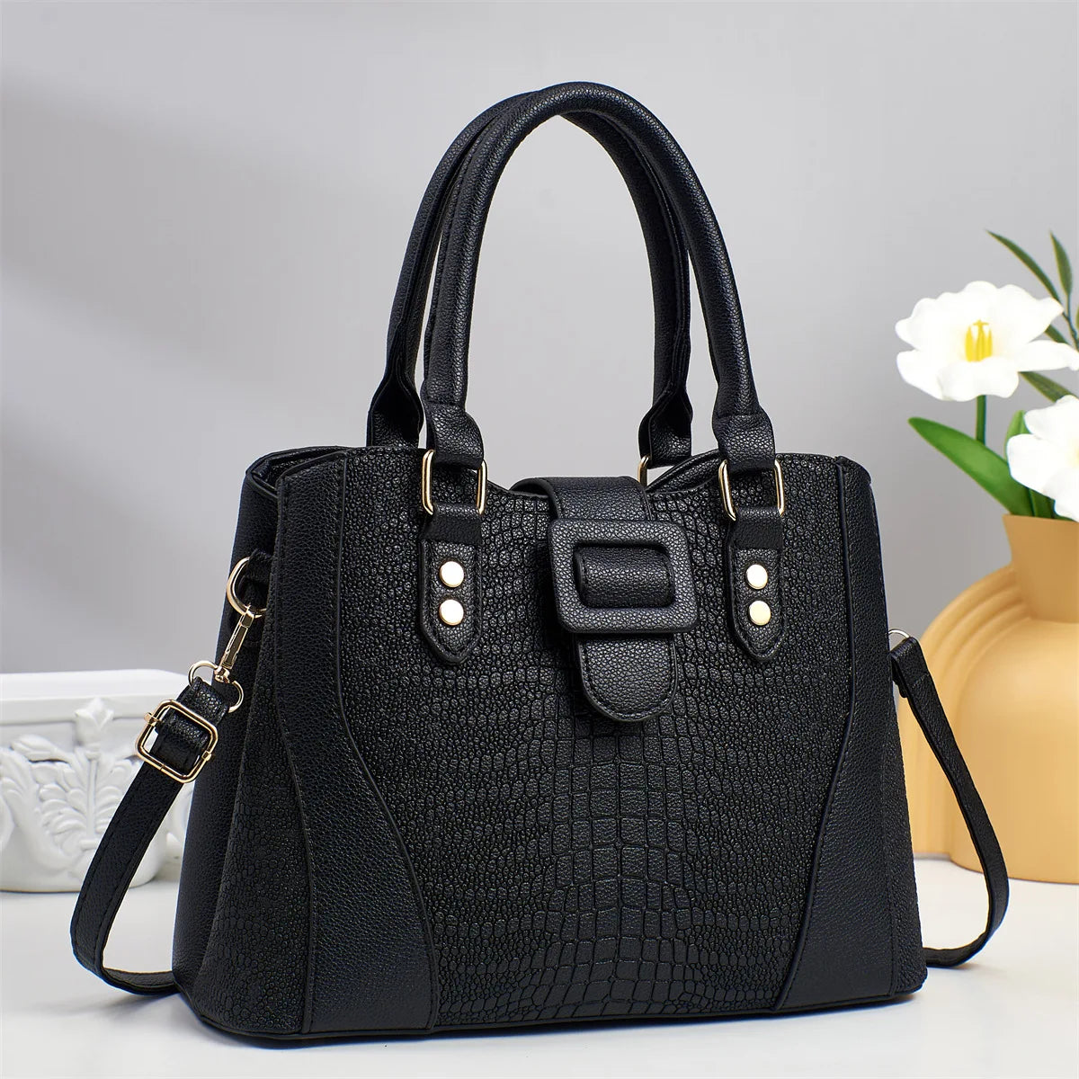 Alligator Pattern Handbag