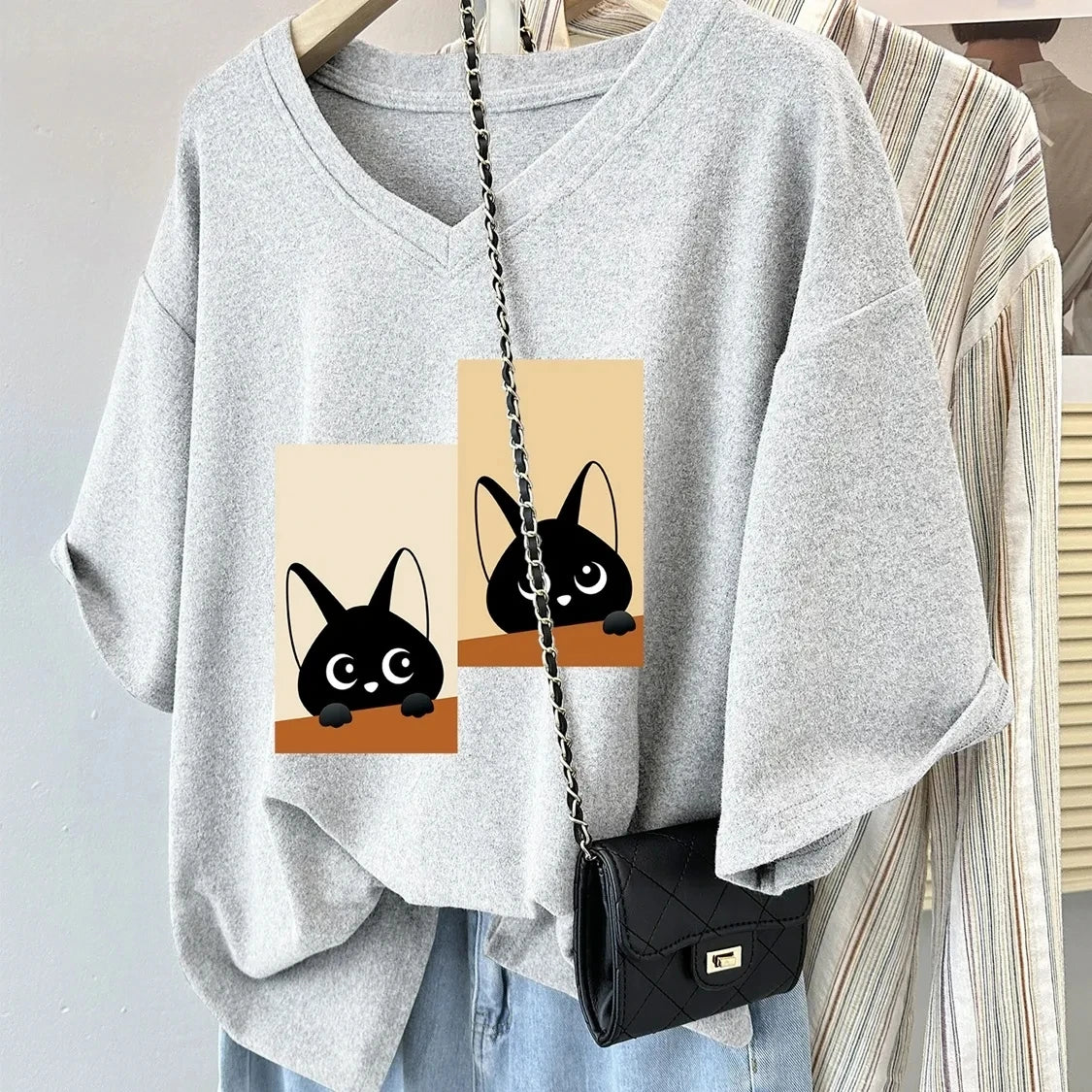 Cat Print Tee