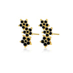 925 Sterling Silver Three Flower Stud Earring