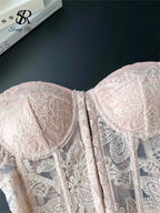 Floral Embroidery Corset