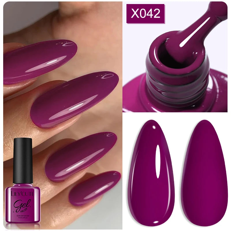 LILYCUTE 8ml Pink Dried Flower Gel Nail Polish Natural Flower Fairy Nail Art Gel Soak Off UV LED Painting Varnish For Nails DIY
