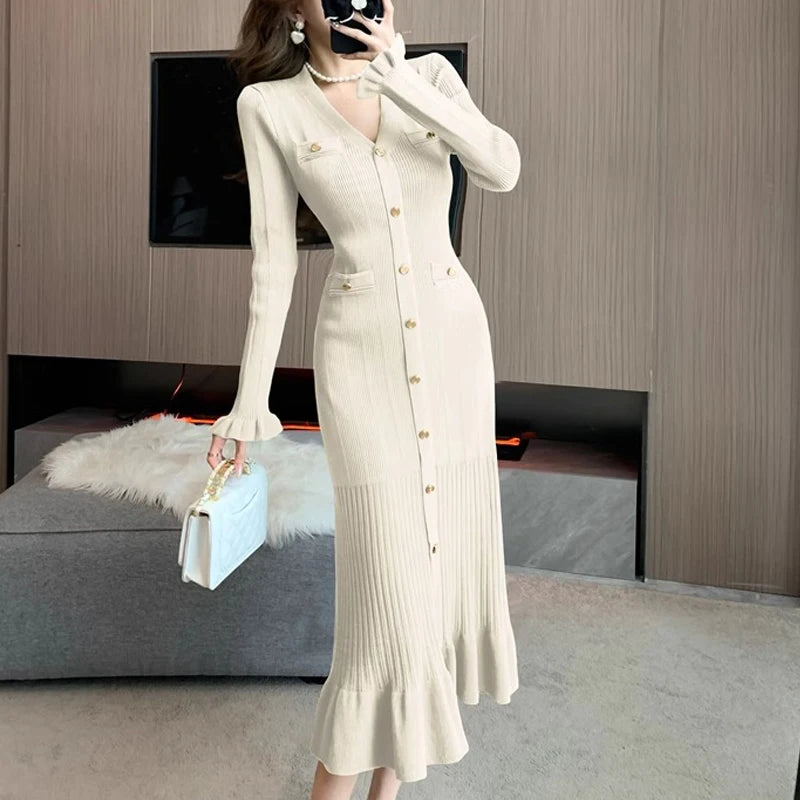 YuooMuoo Knitted Long Dress