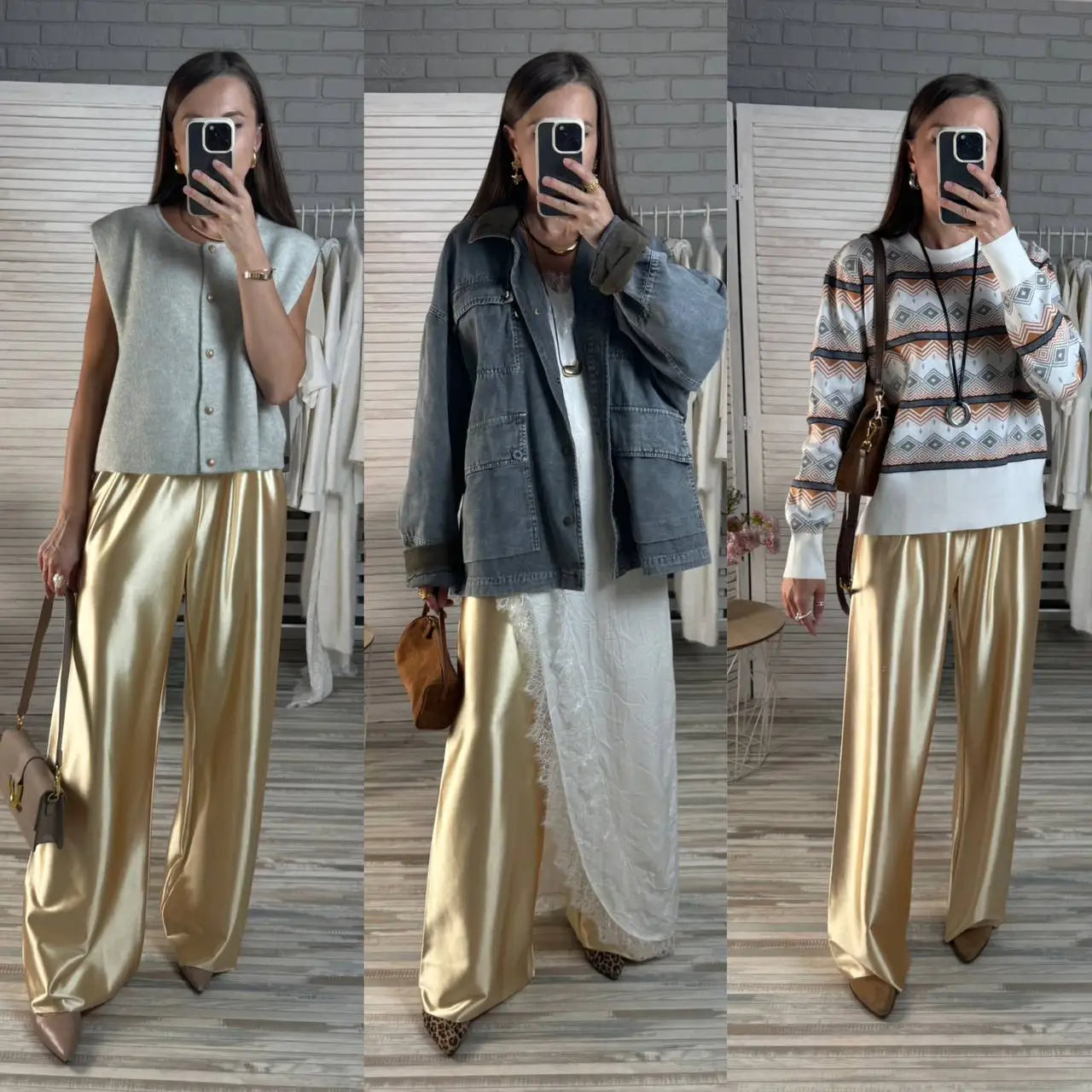 Satin Wide Leg Pants