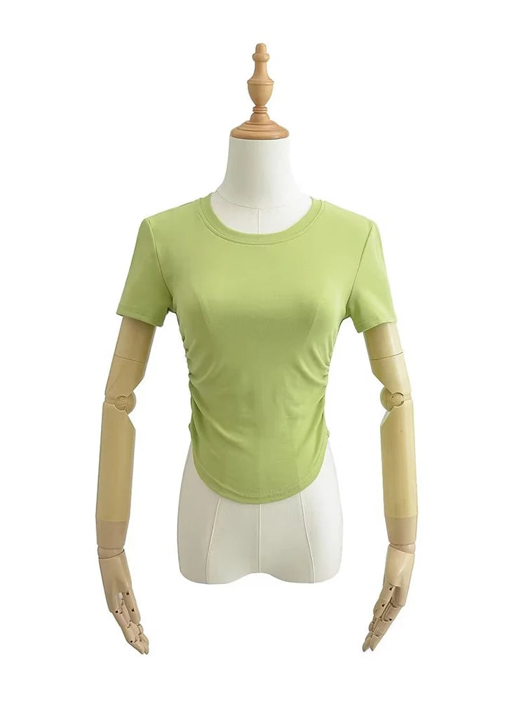 Crew Neck Short Sleeve Cotton Tee