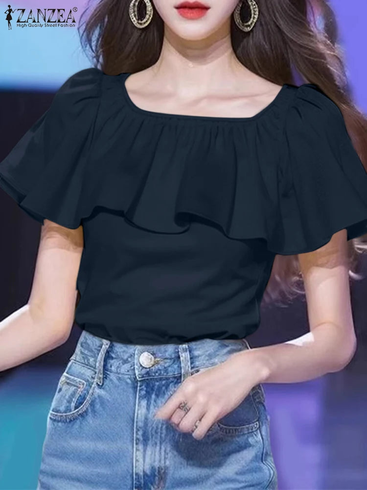 ZANZEA Short Sleeve Shirt